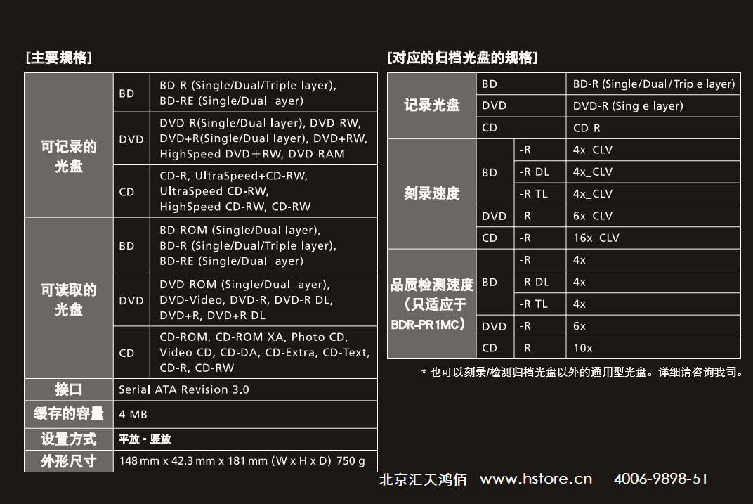 pioneer檔案級(jí)刻錄機(jī)BDX-PR1MA-L